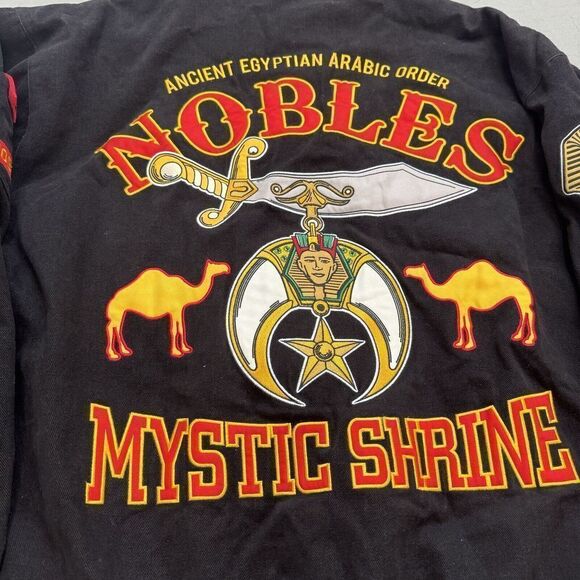 Ancient Egyptian Arabic Order Mystic Shine Fraternity Embroidered Jacket Sz 3XL - Picture 10 of 10